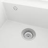 Kitchen Sink with Overflow White Granite