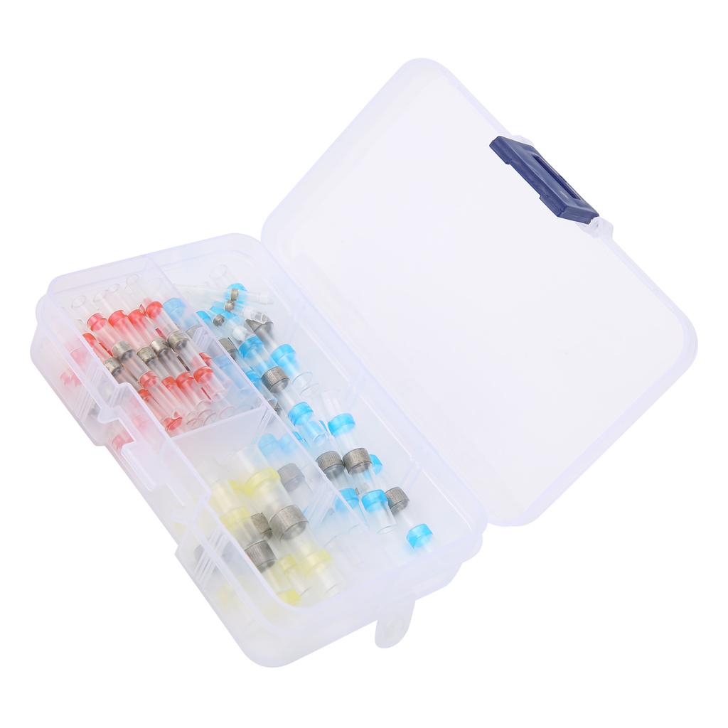 50PCS Heat Shrink Butt Connector White Red Blue Yellow Solder Ring Waterproof Cable Joint