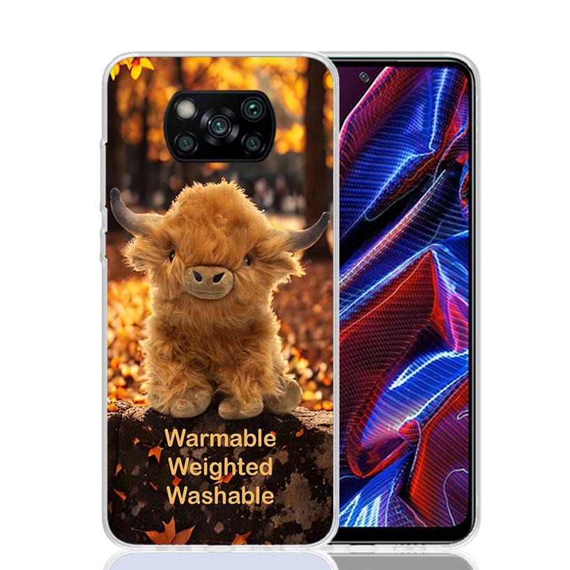 Cute Highland Cow Phone Case For Xiaomi Poco X7 X6 X5 Pro F7 Ultra Redmi 15C 15 13 13C 12 12C 10 10A 10C 9 9A 9C 9T Cover Poco X