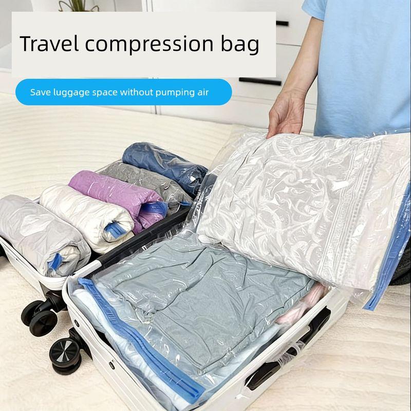 Hand-Rolled Compression Bags, No-Pump Vacuum Storage Bags, Special Bags for Business Trips, Clothing, Down Jackets, and Suitcases