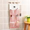 Striped Hanging Storage Bag 6/8 Pockets Multi-Pocket Organizer  Dormitory Storage
