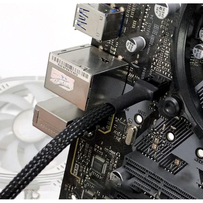 27cm Black3/ 4-Pin PWM Fan Cable Separator Extension Cable for 1-4/3/2/1 Way Connections Computer Hardware Accessory