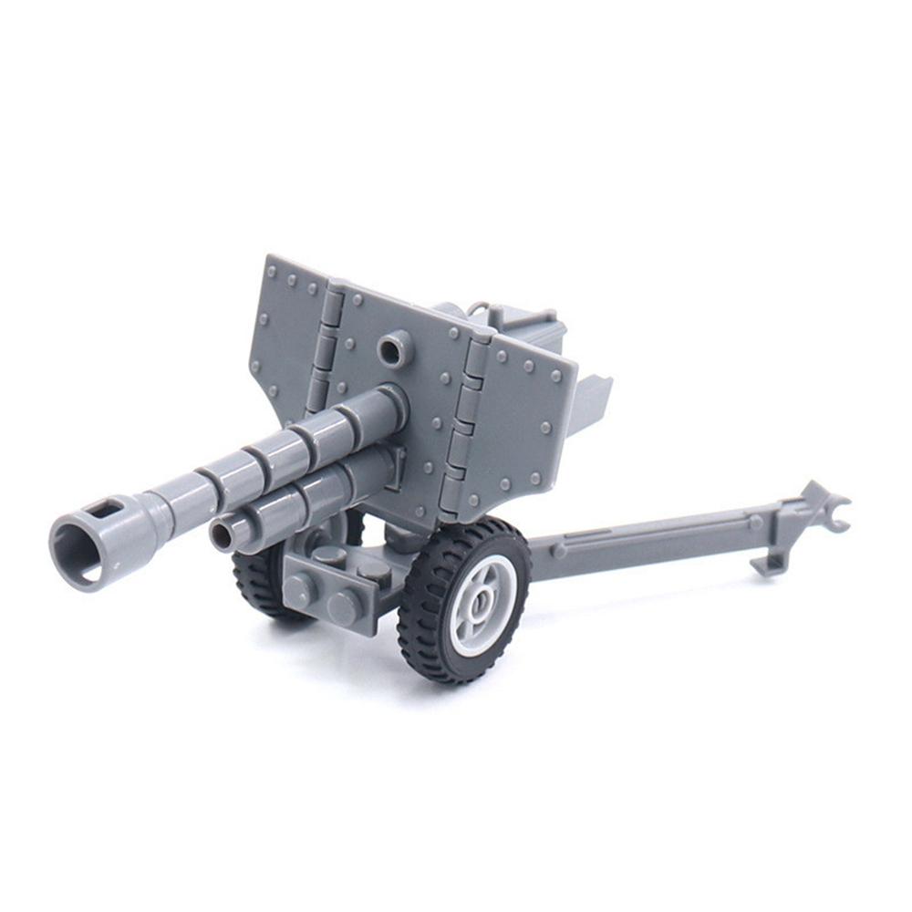 World War 2 WW2 Army Military Soldiers Cannon Weapon Accessories DIY Building Blocks Bricks Toys For Children Gift