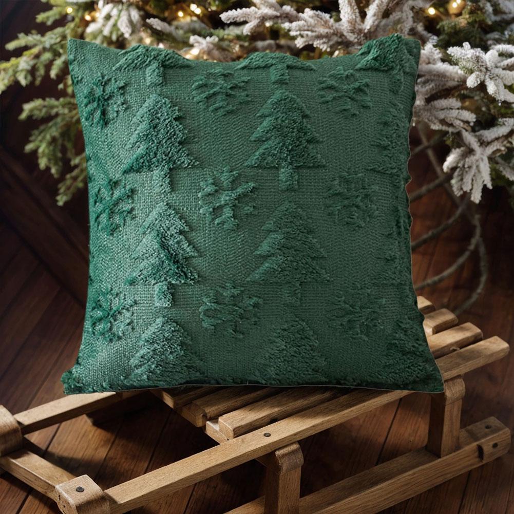 Christmas Pillow Covers Christmas Tree Snowflake Throw Pillow Covers Cushion Cover Winter Holiday Decor for Sofa Living Room
