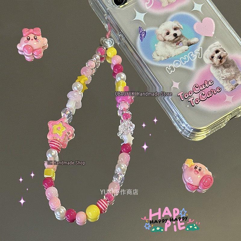 Kirby Star Perlen-Handy-Anhänger & Tamagotchi-Anhänger