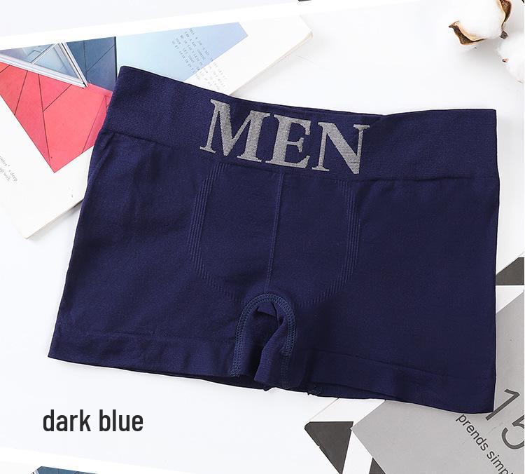 Men's Mid-Waist Plus Size Seamless Stretch Sport Boxer Briefs - Comfortable & Breathable