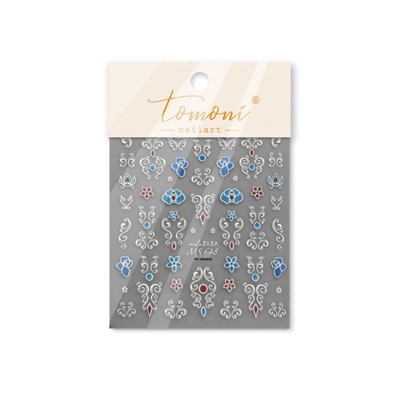 Xiaohongshu Bestseller: Tomoni & Moshu Hot Stamping Nail Art Stickers Ms648 - Xifei Returns To the Palace Collection