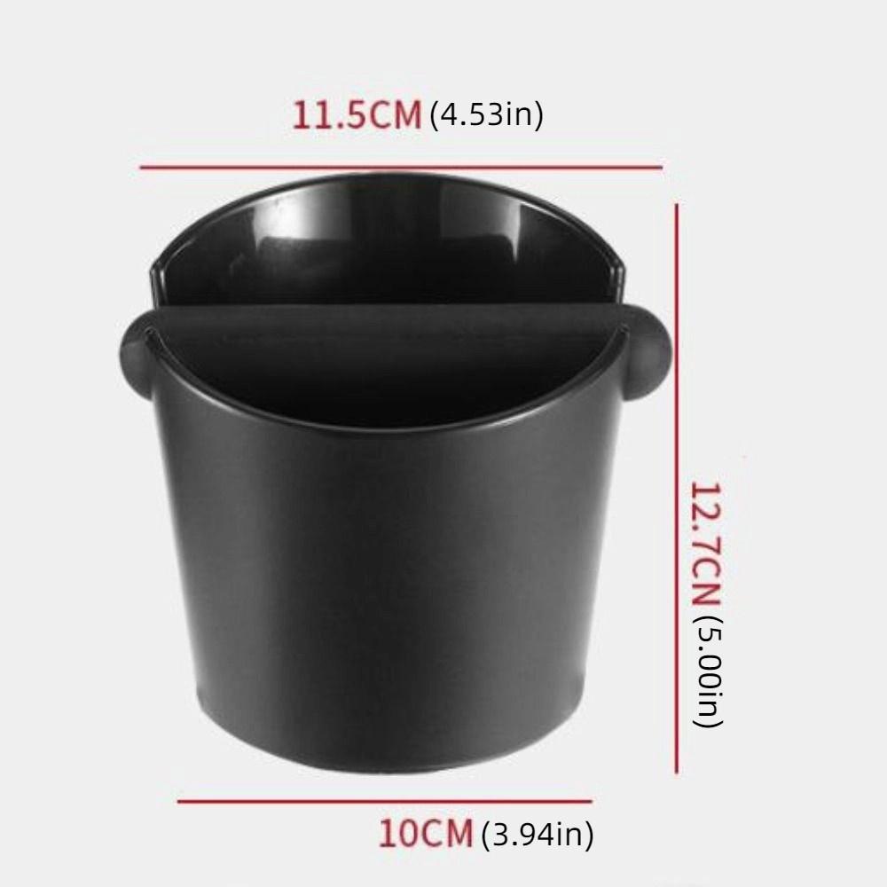 Stainless Steel Coffee Grounds Bucket Rubber Rod Anti Slip Base Coffee Grounds Storage Box Beveled Design Large Capacity