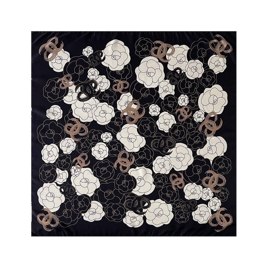 New Spring and Summer Style Twill Printed Imitation Silk Scarf for Women Fresh and Sweet Professional Scarf Printed Scarf
