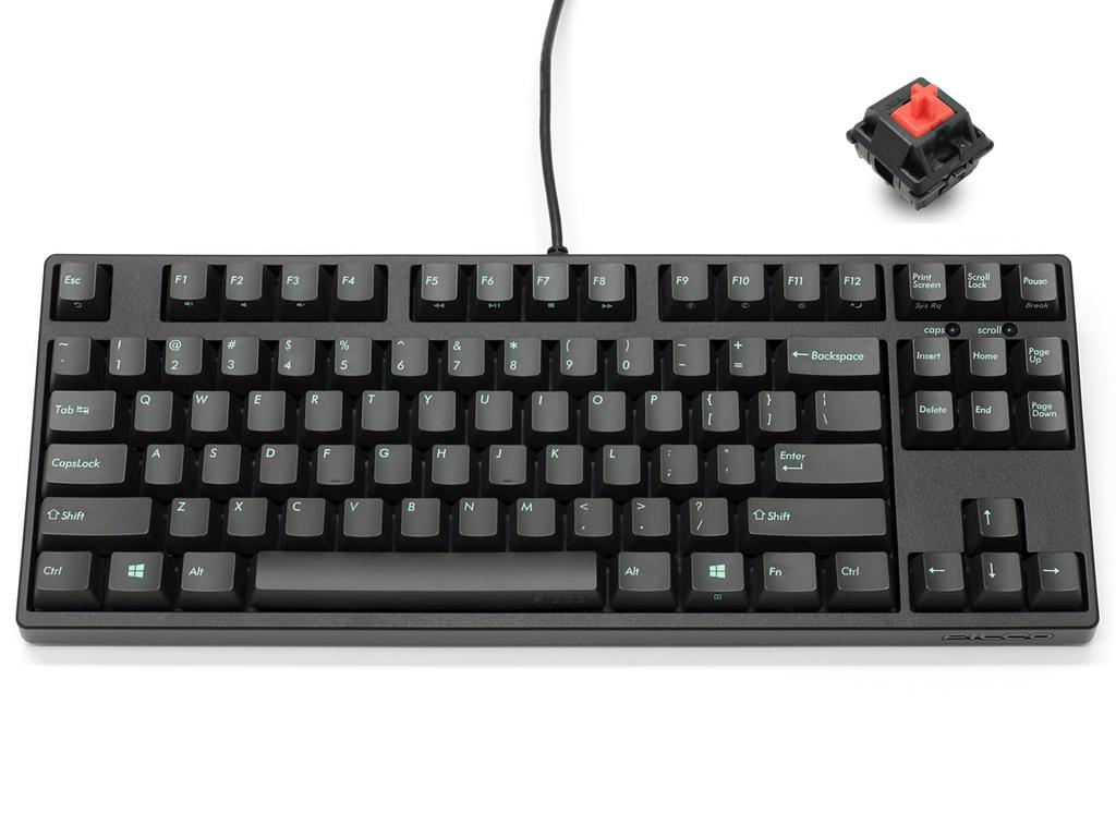 FILCO Majestouch ASK CHERRY MX Silent Red Axis Tenkeyless English Layout 87 Keys Equipped with PBT Molded Asphalt Keycaps Supports Rollover Equipped
