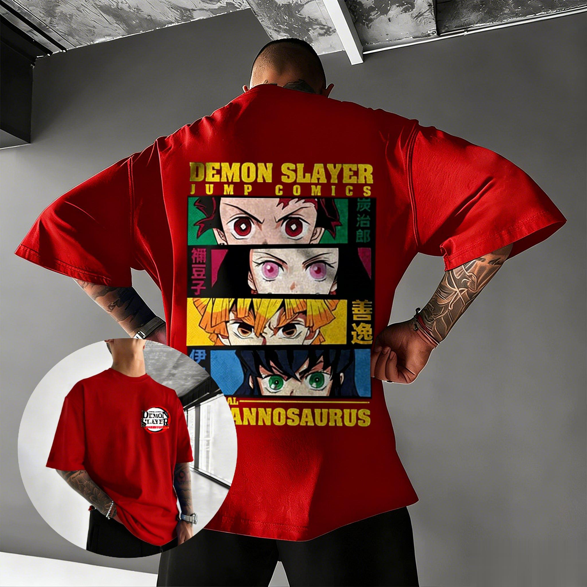 

Oversized Vintage Demon Slayer Anime Graphic T Shirt Men Women Streetwear Short Sleeve Tee 2026 Summer New Graphic Print Top Y2k S