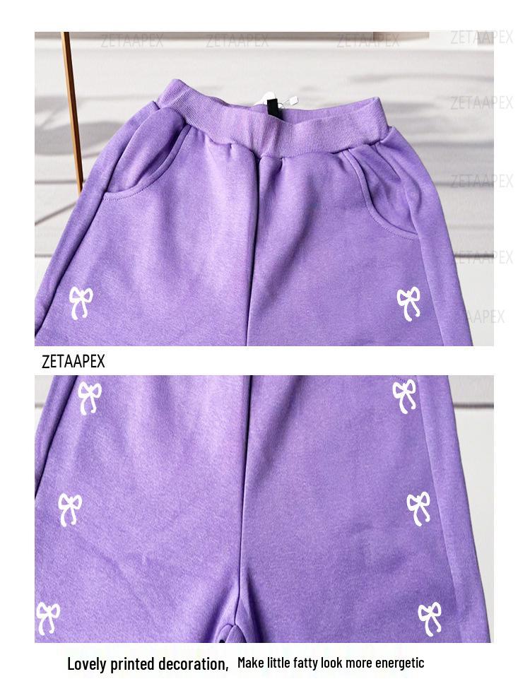 Plus Size High-Waisted Children's Sports Pants - 2025 New Style Loose Fit Long Sweatpants