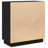 Sideboard in Black Oak Look 71 x 34.5 x 75 cm Particleboard