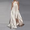 European and American Cross-Border Summer and Autumn New 2022 Amazon Independent Site Fashion Casual Solid Color Long Flared Dress for Women