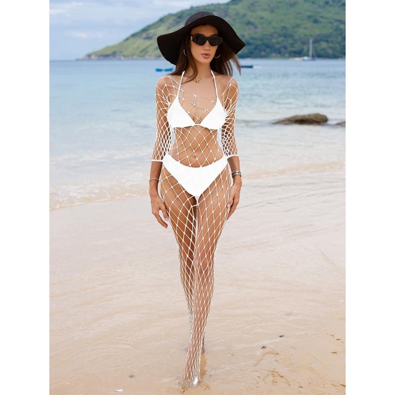 Sexy lingerie fishnet onesie sexy seduction pajamas long-sleeved halter tights