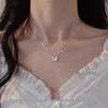 2023 Sterling Silver Butterfly Necklace: High-End Luxury Choker for Women