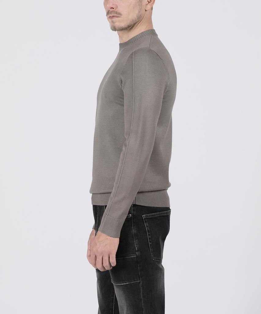 PANICALE Gray Cut-Out Crew Knit