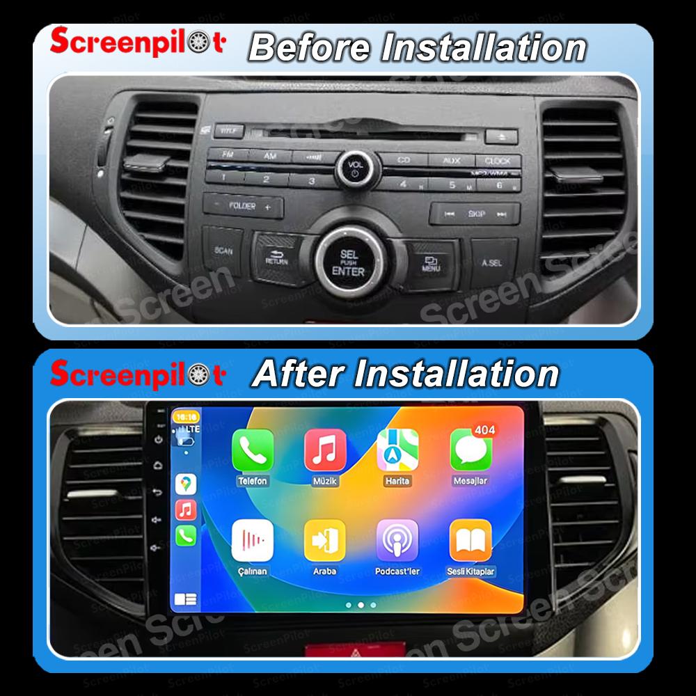 Android 15 5G WIFI Carplay For Honda Accord 8 Acura TSX 2008 - 2012 Car radio Multimedia Video player  GPS Navigation DSP 8 Core