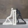 Resin Handicraft Nude Figure Sculpture Bookshelf Storage Rack Artificial Sports Figure Decorative Figurines Home Decoration