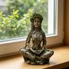 Resin Figurine Tree Woman Figurine Resin Statue Yoga Zen Pose Ornament Creature Home Office Decor Living Room Decor Statue