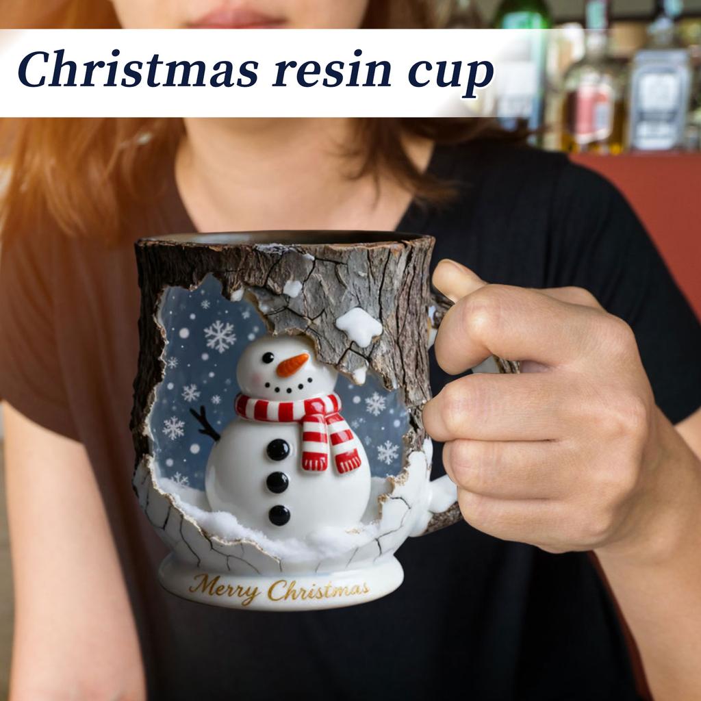 Christmas Sister Transparent High-Borosilicate Glass Cup - Deer-shaped Cup With Antlers - Christmas High-Borosilicate Glass Mug - Transparent - 325ML