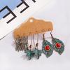 Bohemian Ethnic Retro Earring Set: 3-Piece Hanfu & Nepal Style for Women