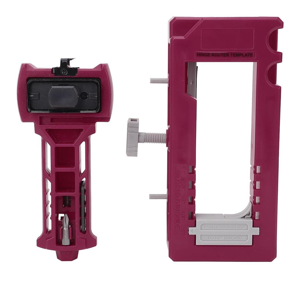 Door Hinge and Latch Installation Kit Plastic Red Accurate Door Hinge Mortiser Template for 1 38in