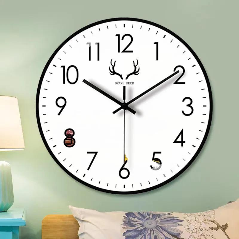8 Inch Nordic Modern Simple Clock Wall Clock Living Room Art Net  Silent Clock Fashion Light Personality Decorated Quartz Clock