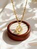 Chic Natural Malachite Texture Necklace for Women Gold Color Stainless Steel Link Chain Necklaces Charm Jewelry Party Gift