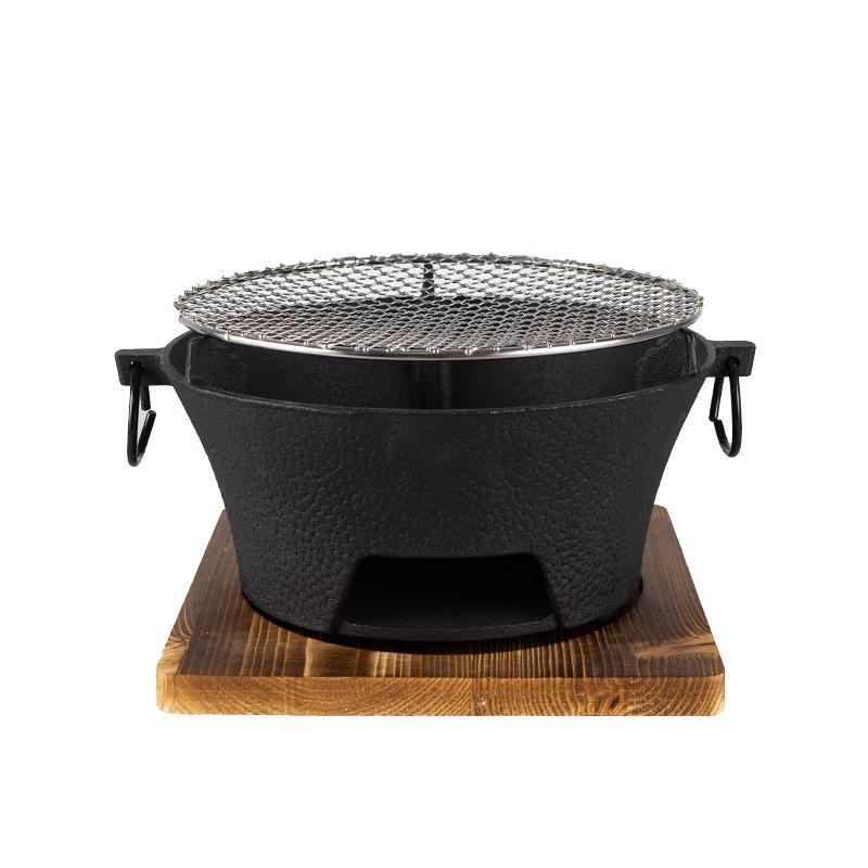 Cast Iron Charcoal Stove & Grill: Outdoor Tea Warmer, Camping BBQ, Hot Pot Fireplace