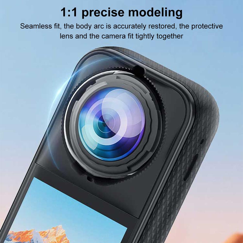 Camera Lens Protector for Insta360 X5 Panoramic Camera Lens Guards Optical Glass Lens Protective Cap Cover Camera Accessories