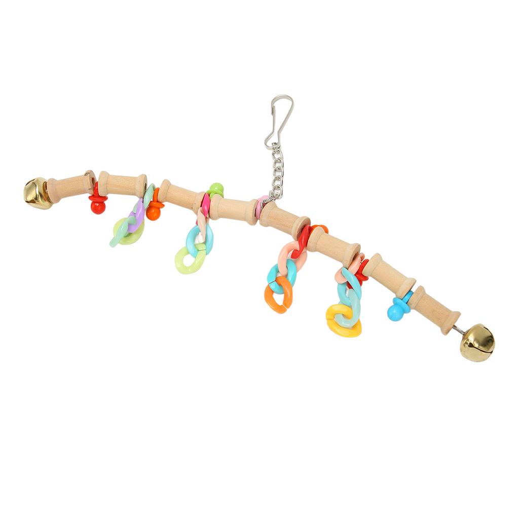 15pcs Bird Swing Chewing Toy Colorful Bite Resistance Parrot Swing Toys Set for Finch Budgie