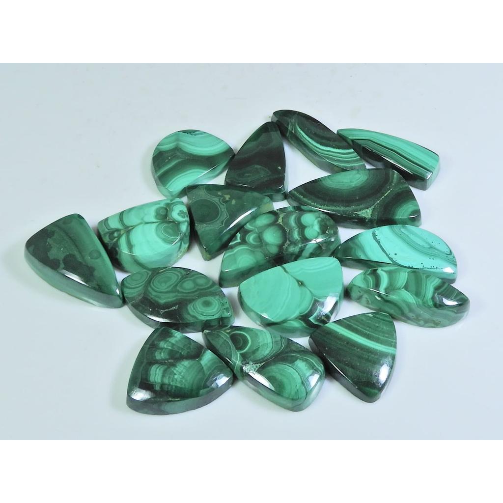 212Cts. Natural Green Malachite Ring Size Fancy Cabochon Gemstone 16Pcs Lot C-242