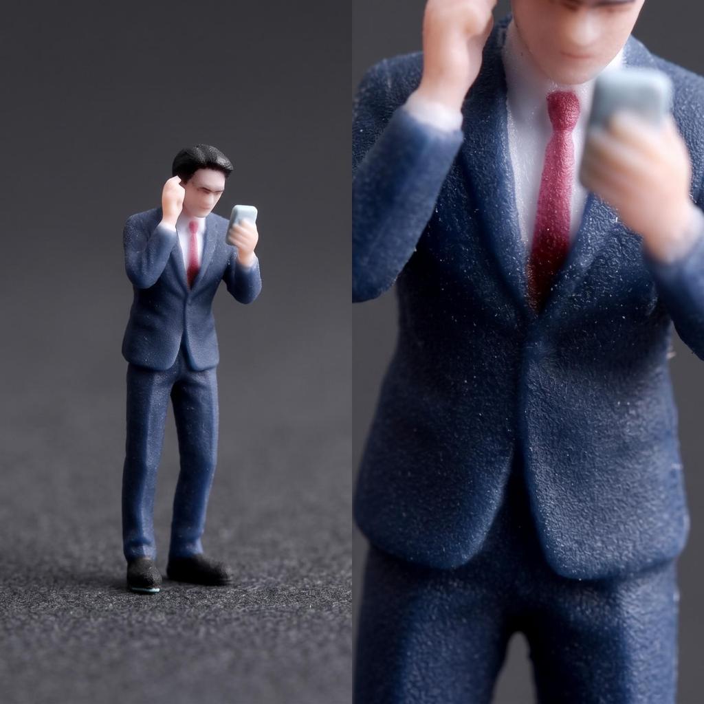 Realistic Miniature Business Figure | Hand-Painted, Tiny, People