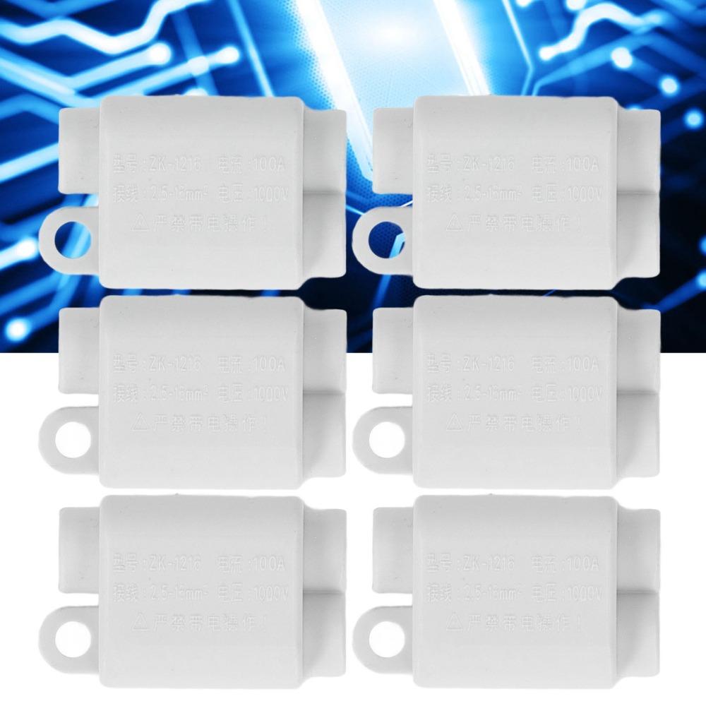 6 Pcs No Break Wire Connector 1000V 100A Splitter Connector T Type Splitter  Speaker Pendant Light