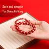 Lingxi Cinnabar & Mineral Crystal Bead Bracelet - Red Treasure Pot Design