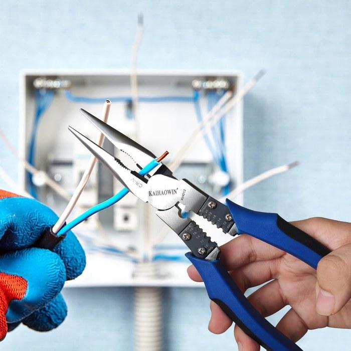KAIHAOWIN Nipper & Plier Set - Radio Plier, Heavy-Duty Nipper, Electrician's Plier, Wire Cutter, Precision Crimping Plier, Bolt Cutter - 3