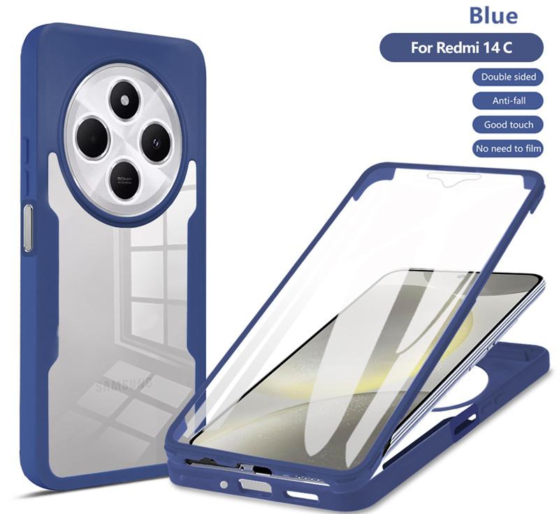 Pouzdro s ochranou celého těla 360 pro Xiaomi Redmi 9 9A 9C 10 10A 10C 12 12C 13 13C 14C 4G Kryt odolný proti nárazům pro přední displej