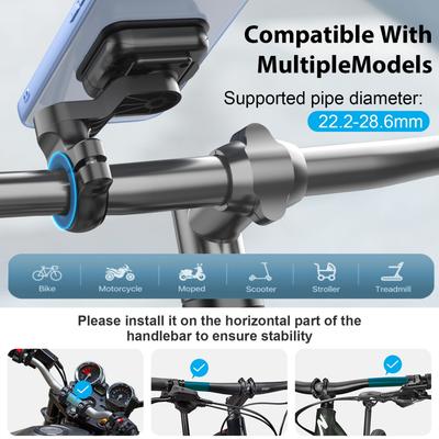 Magnetic Phone Holder Bicycle Mountain Bike Phone Mount Stand Motorcycle Scooter Handlebar Bracket Quick Lock Release Your Hands
