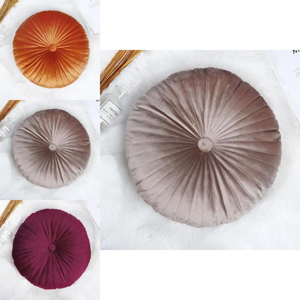 Cozy Round Pumpkin Back Seat Chair Cushion With Soft Velvet Touch And Durable Design