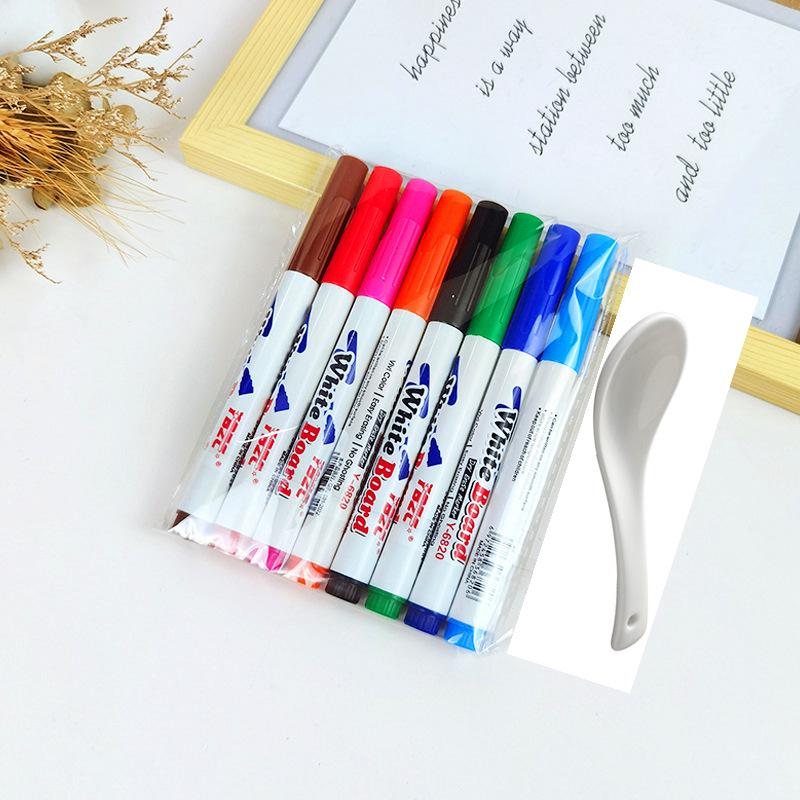 12-Color Erasable Water-Based Whiteboard Markers - Creative, Washable for Students and Offices