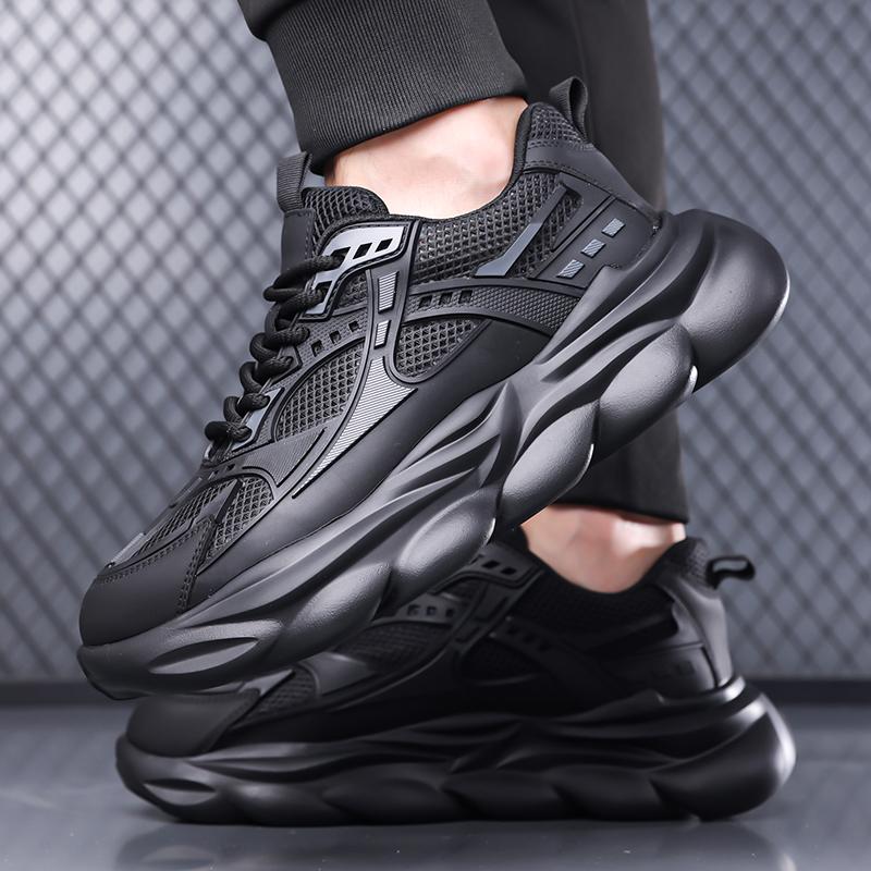 Fashion Sneakers Men's Shoes Trendy and Breathable Styles Outdoor Leisure Sports and Walking Fashion Youth Casual Shoes Black and White