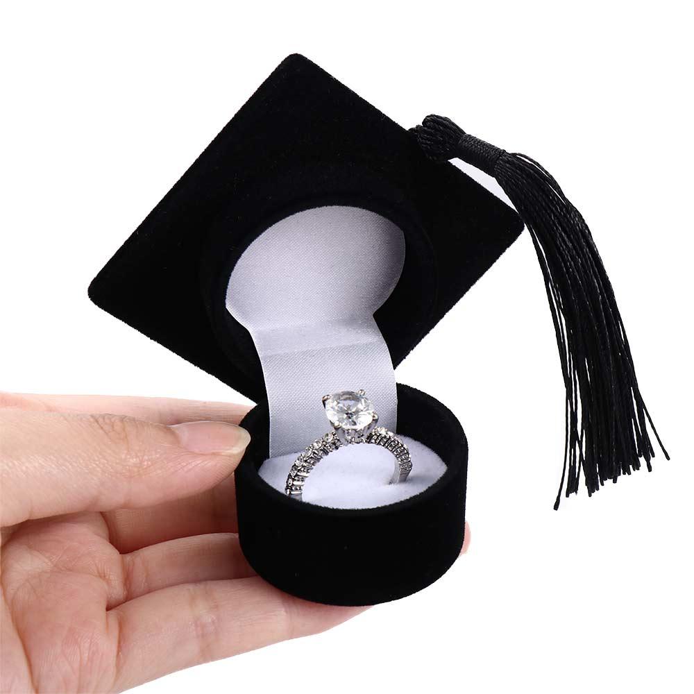 Schachteln Samt Mini Ringbox Schmuck Präsentationset Ohrringe Schmuckaufbewahrung Bachelorkappe Ringbox