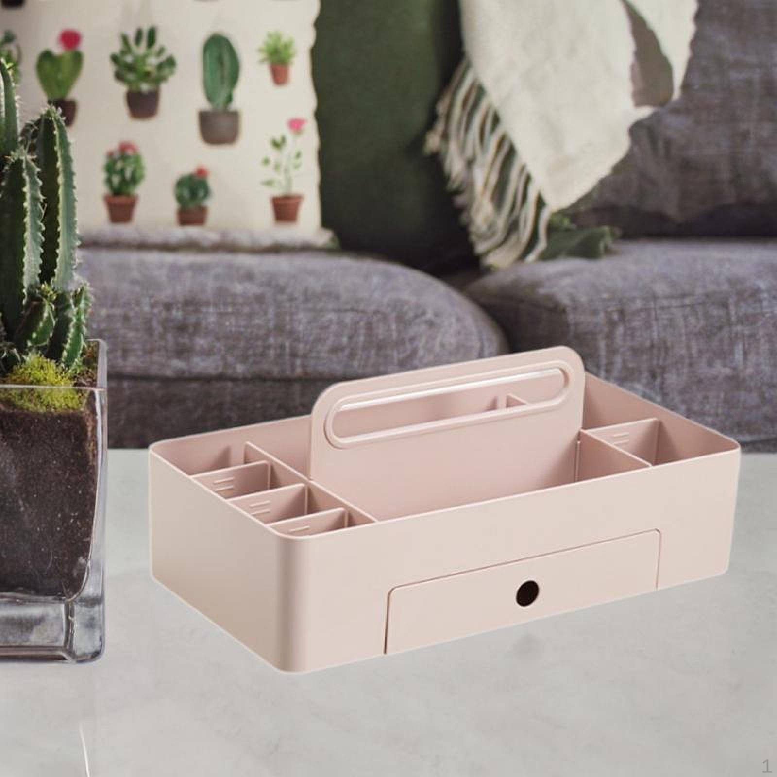 

Решение для хранения косметики с 8 отделениями для ванной комнаты и столешницы розовый