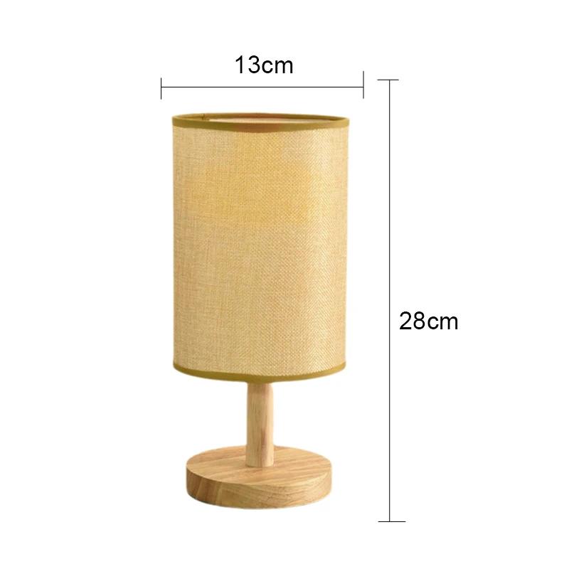 

1pc Chinese Style Lamp LED Table Lamp Simple Dimmable USB Plug Night Light Fabric Lampshade Living Room Bedroom Bedside Lighting жовтий