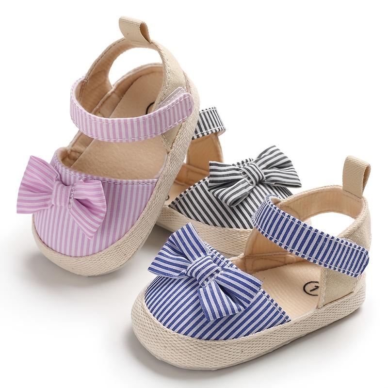 Adorable Baby Girl's Princess Sandals with Bowknot - Non-Slip, Breathable Fabric for Spring/Summer Casual Wear