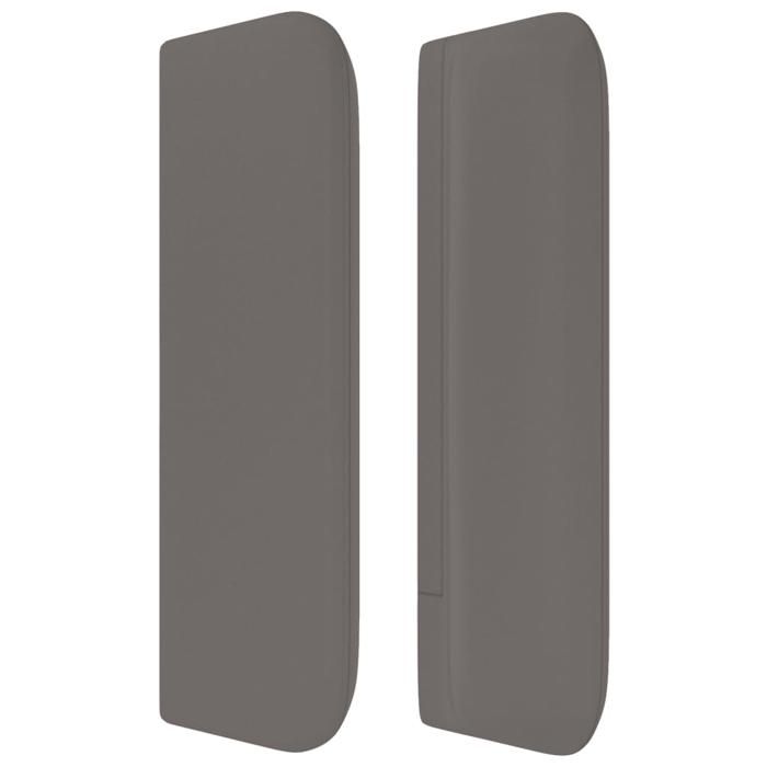Tête de lit - MAISON EXCLUSIVE - Avec oreilles - Similicuir gris - 93x16x78/88 cm - Pieds bois, hauteur réglable