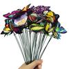 50/100Pcs Colorful Simulation Butterfly Flowerpot Decoration Gardening Ornament Plant Home Decor