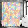 Colorful Floral Pattern Shower Curtain, Bathroom Decorative Shower Curtain, Waterproof Shower Curtain with Hooks