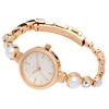 Fieldwork Women's Analog Watch with Metal Band and Bracelet, Pearl and Mepal Stones, Pink Gold, ST297-3